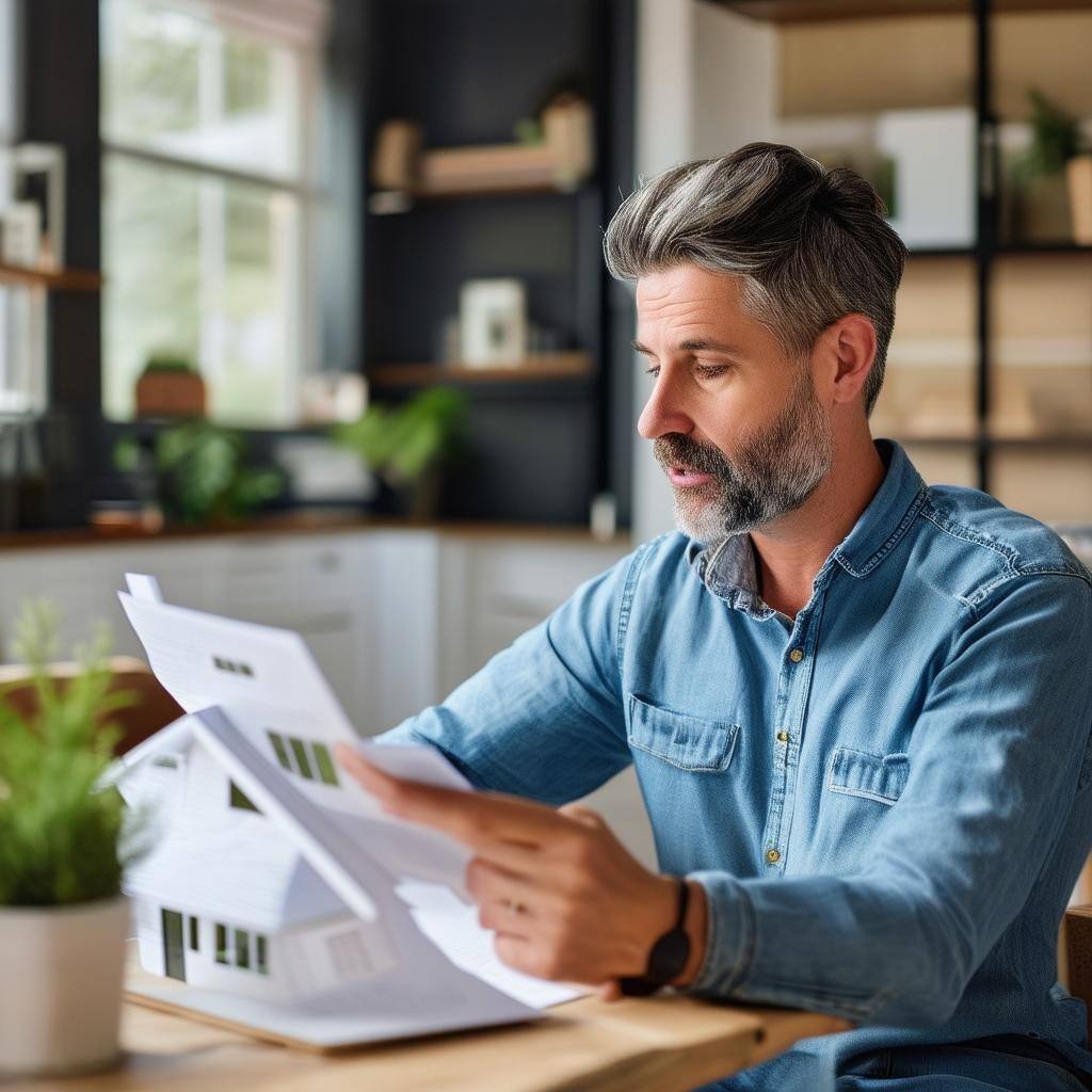 man reading news