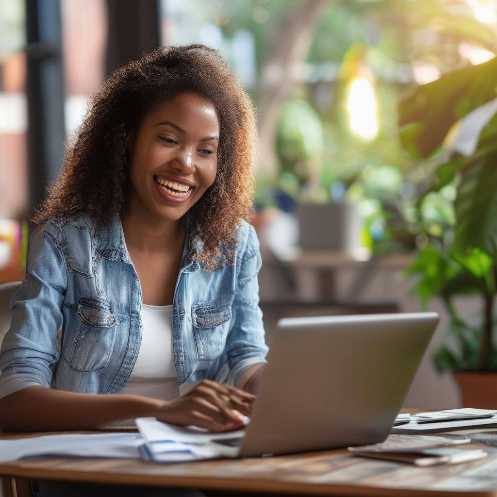 Young person on laptop